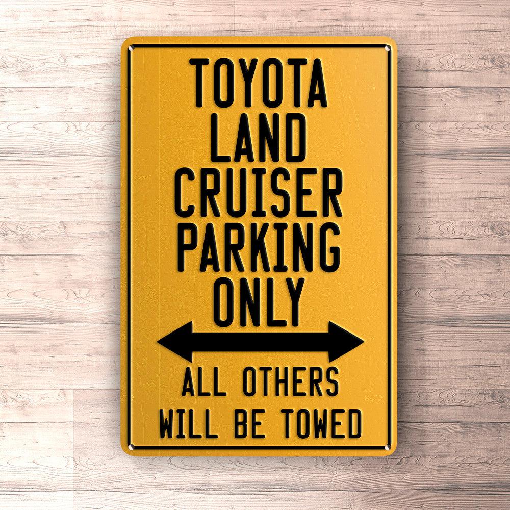 Toyota Land Cruiser Parking Only Skilte, Musemåtte, Dørmåtte-Parking skilte-Toyota-Garage Culture Shop- garage - man cave - merchandise