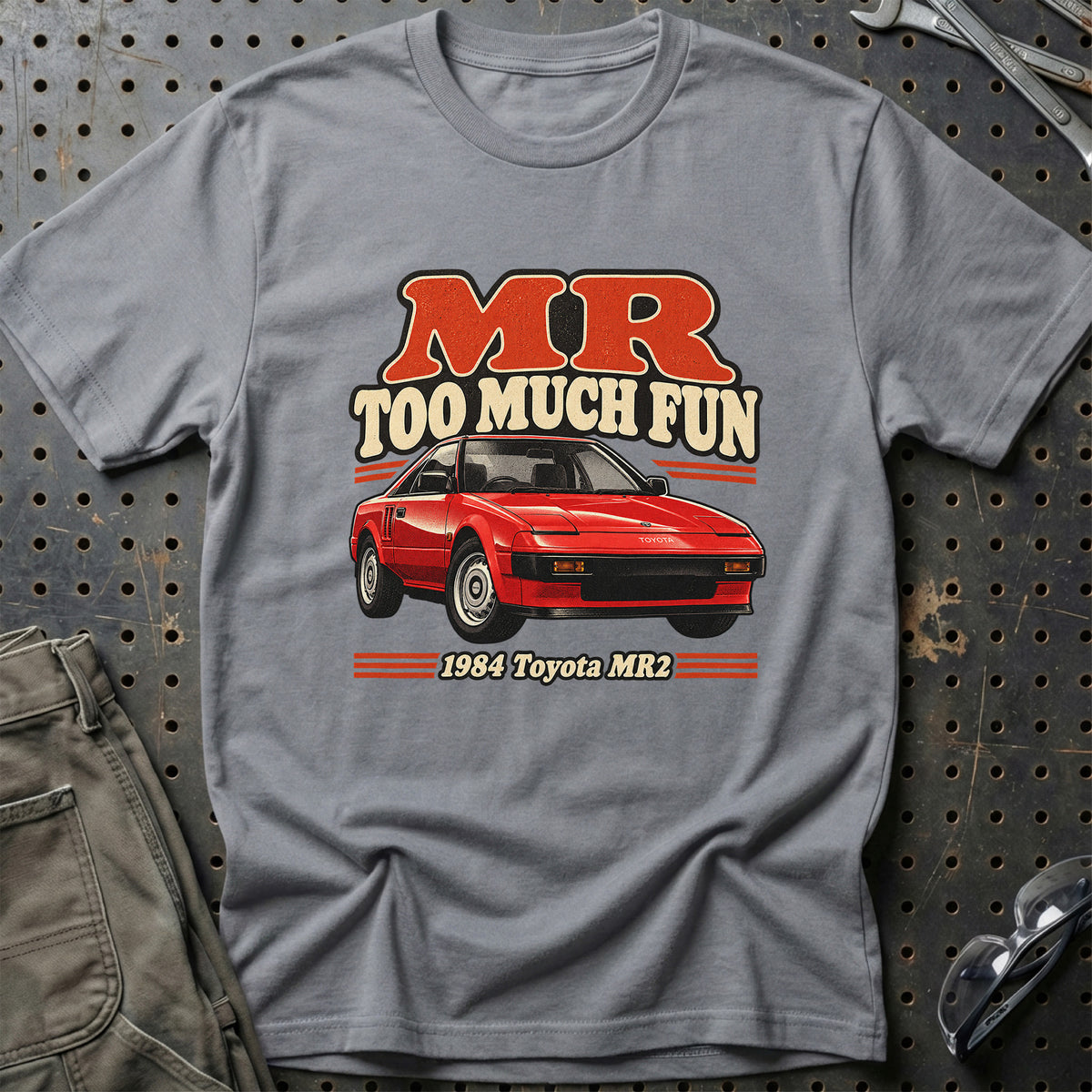 
Toyota MR2 1984 – MR Too Much Fun T-Shirt – Grå Sport