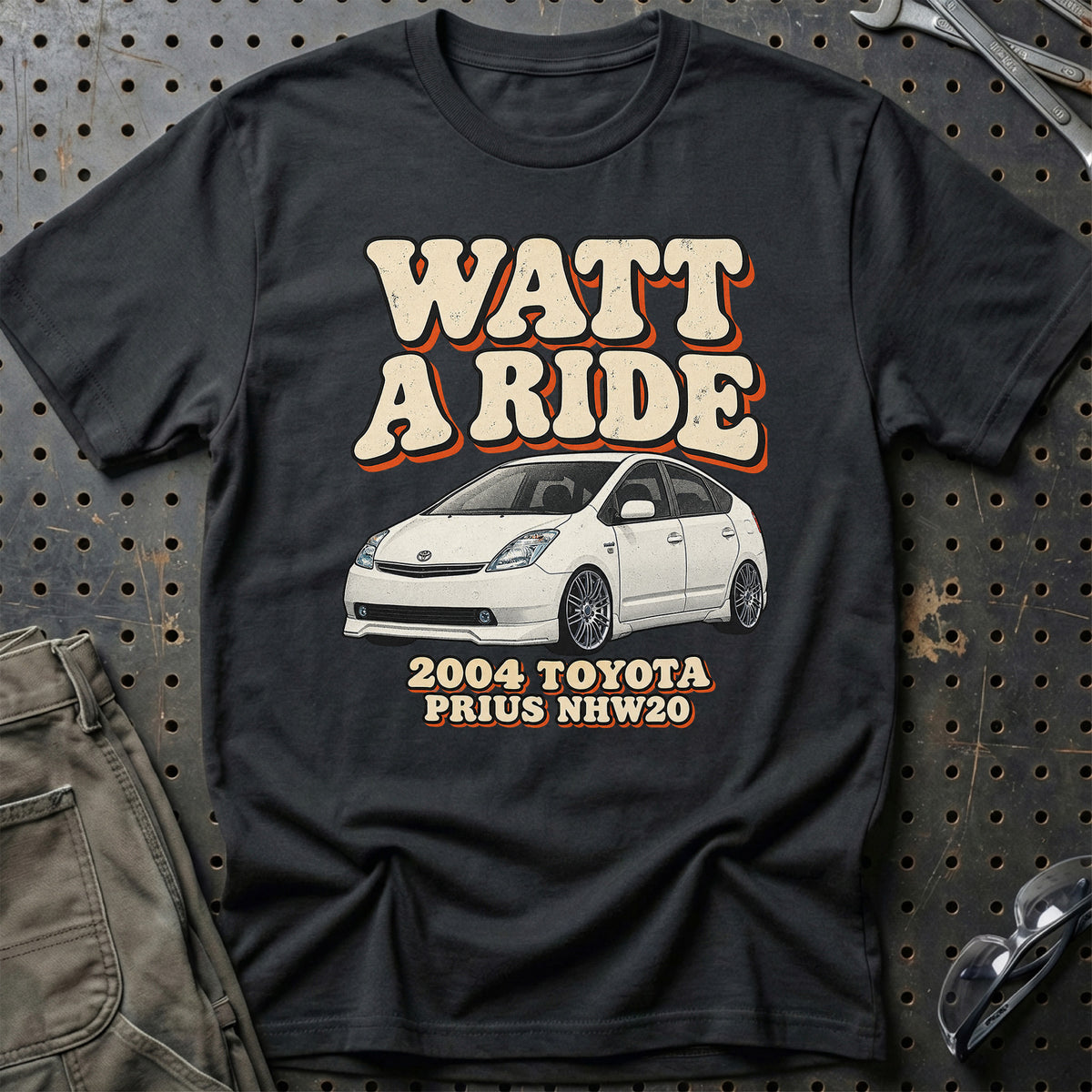 
Toyota Prius NHW20 2004 – Watt a Ride T-Shirt – Sort