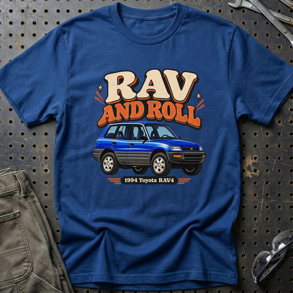 
Toyota RAV4 1994 – RAV and Roll T-Shirt – Blå Royal