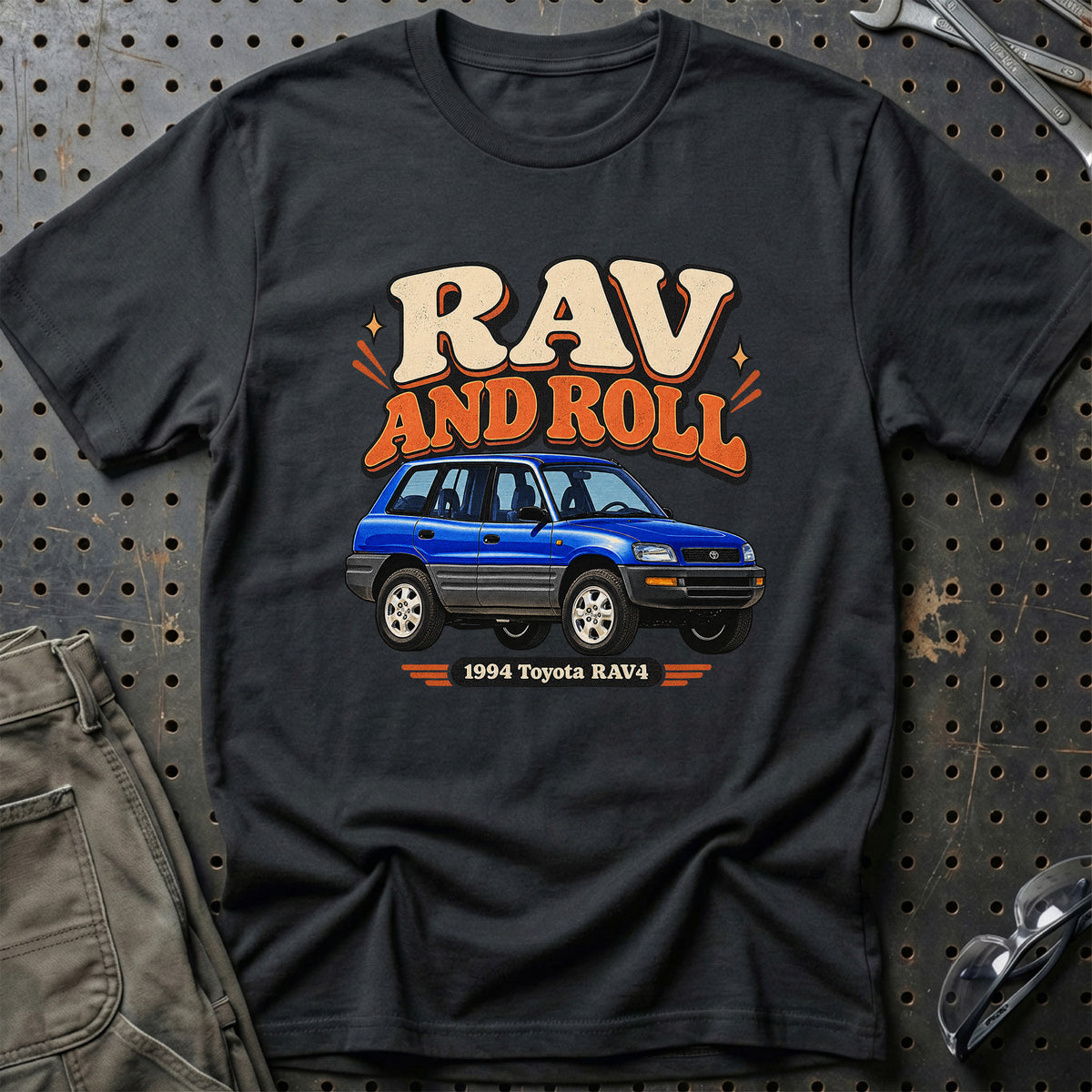 
Toyota RAV4 1994 – RAV and Roll T-Shirt – Sort