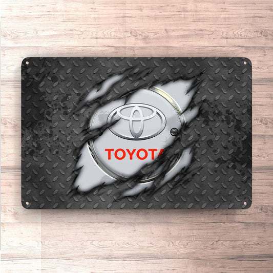 Toyota Ripped Skilte, Musemåtte, Dørmåtte-Skilte-Toyota-Garage Culture Shop- garage - man cave - merchandise