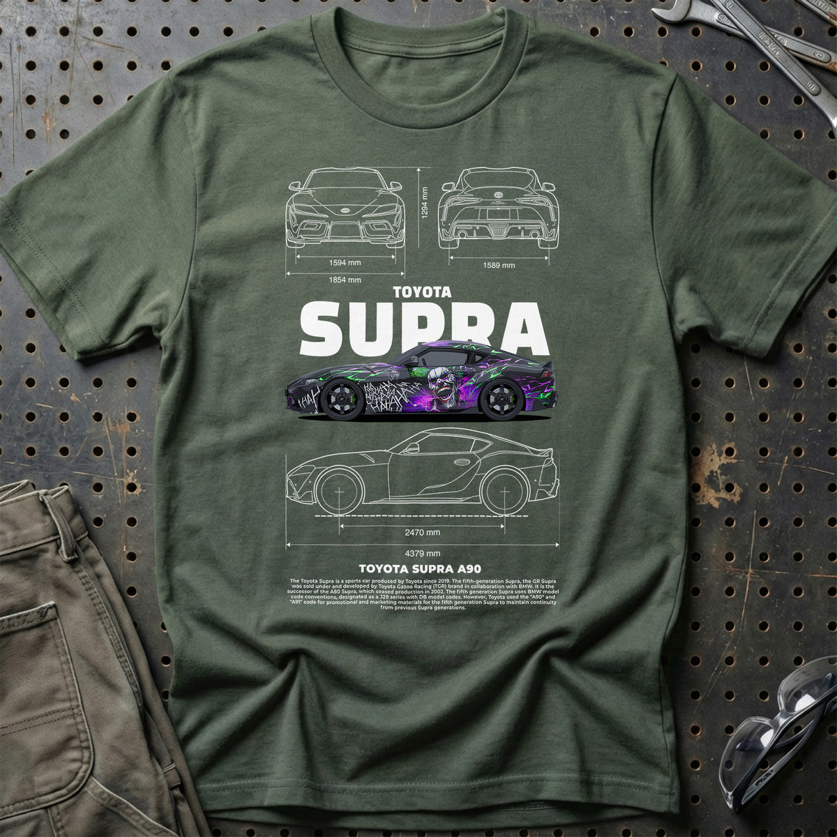 
Toyota Supra A90 T-Shirt – Grøn Militær