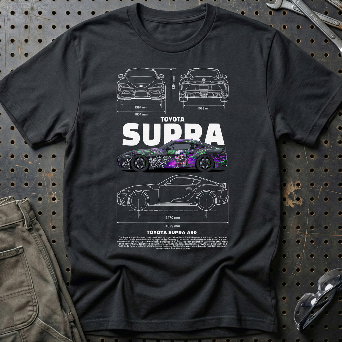 
Toyota Supra A90 T-Shirt – Sort