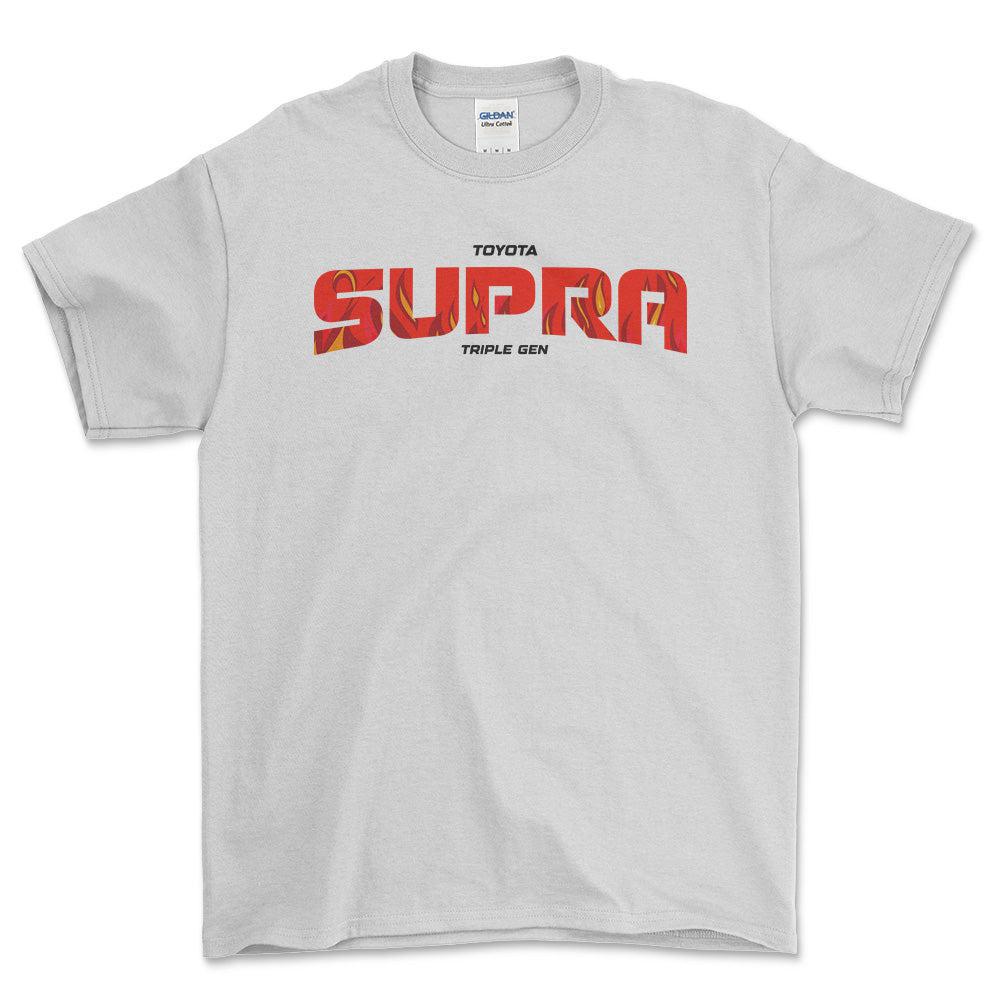 Toyota Supra MK3 - Unisex T-Shirt-Beklædning-Toyota-Hvid-S-Forside-Garage Culture Shop- garage - man cave - merchandise