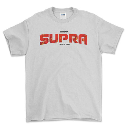 Toyota Supra MK3 - Unisex T-Shirt-Beklædning-Toyota-Hvid-S-Forside-Garage Culture Shop- garage - man cave - merchandise