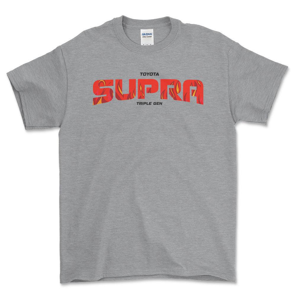 Toyota Supra MK3 - Unisex T-Shirt-Beklædning-Toyota-Grå Sport-S-Forside-Garage Culture Shop- garage - man cave - merchandise