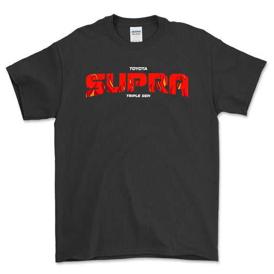 Toyota Supra MK3 - Unisex T-Shirt-Beklædning-Toyota-Sort-S-Forside-Garage Culture Shop- garage - man cave - merchandise