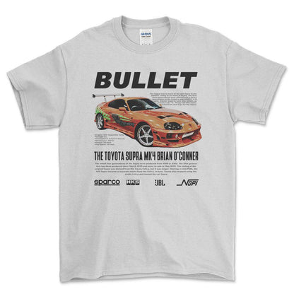 Toyota Supra MK4 - Unisex T-Shirt-Beklædning-Toyota-Hvid-S-Forside-Garage Culture Shop- garage - man cave - merchandise