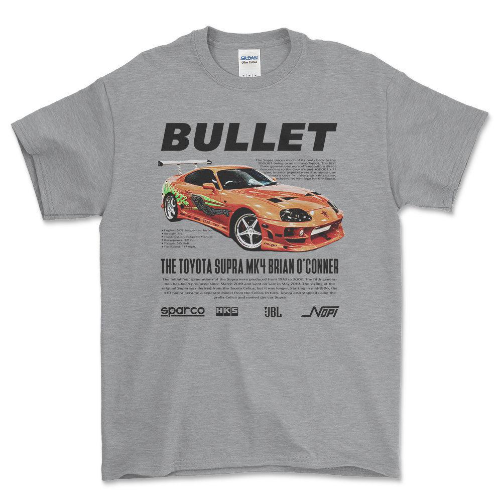 Toyota Supra MK4 - Unisex T-Shirt-Beklædning-Toyota-Grå Sport-S-Forside-Garage Culture Shop- garage - man cave - merchandise