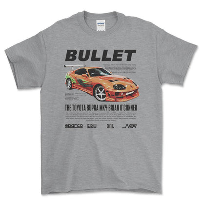 Toyota Supra MK4 - Unisex T-Shirt-Beklædning-Toyota-Grå Sport-S-Forside-Garage Culture Shop- garage - man cave - merchandise