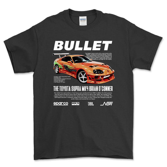 Toyota Supra MK4 - Unisex T-Shirt-Beklædning-Toyota-Sort-S-Forside-Garage Culture Shop- garage - man cave - merchandise