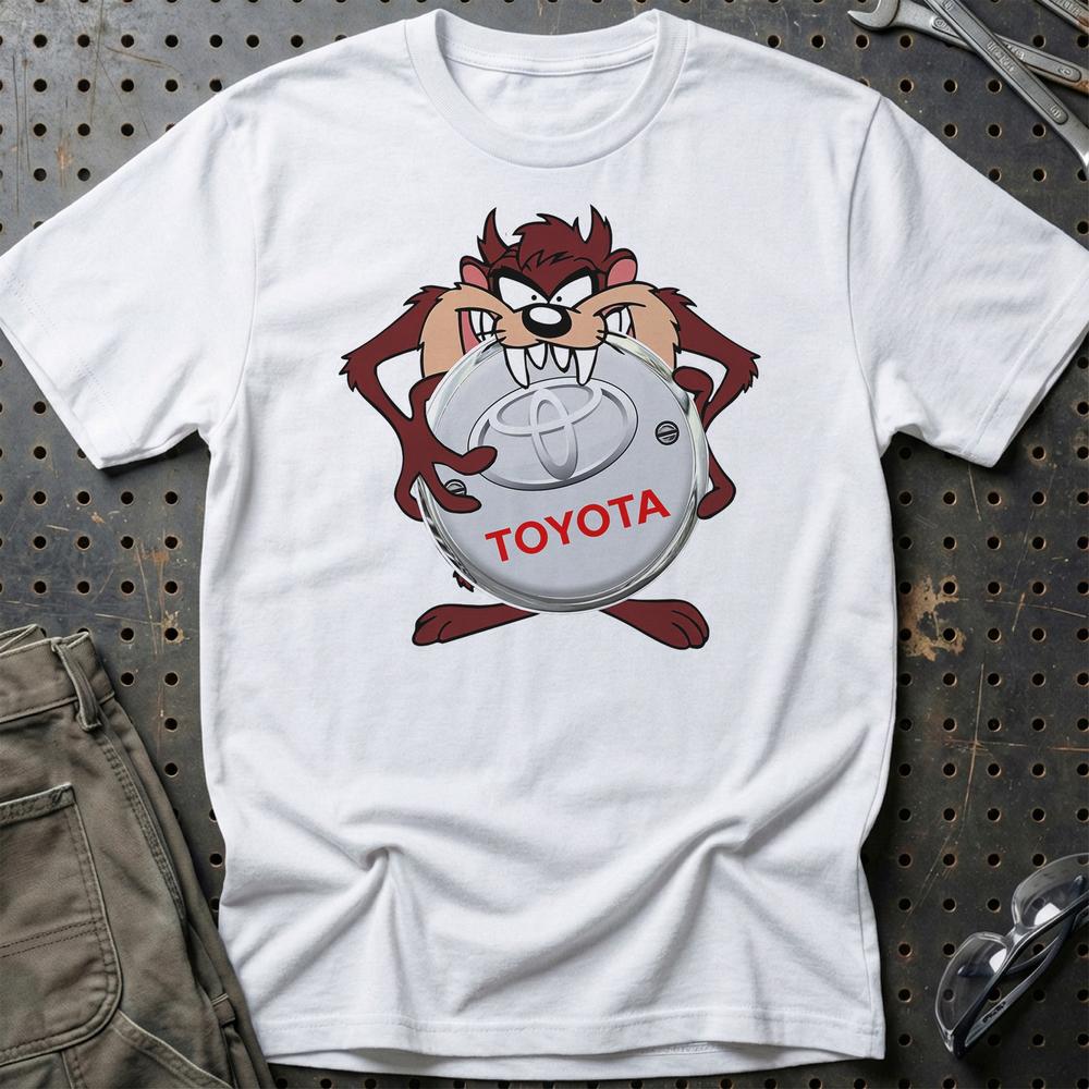 Toyota TAZ T-Shirt-Beklædning-Toyota-Hvid-S-Garage Culture Shop- garage - man cave - merchandise