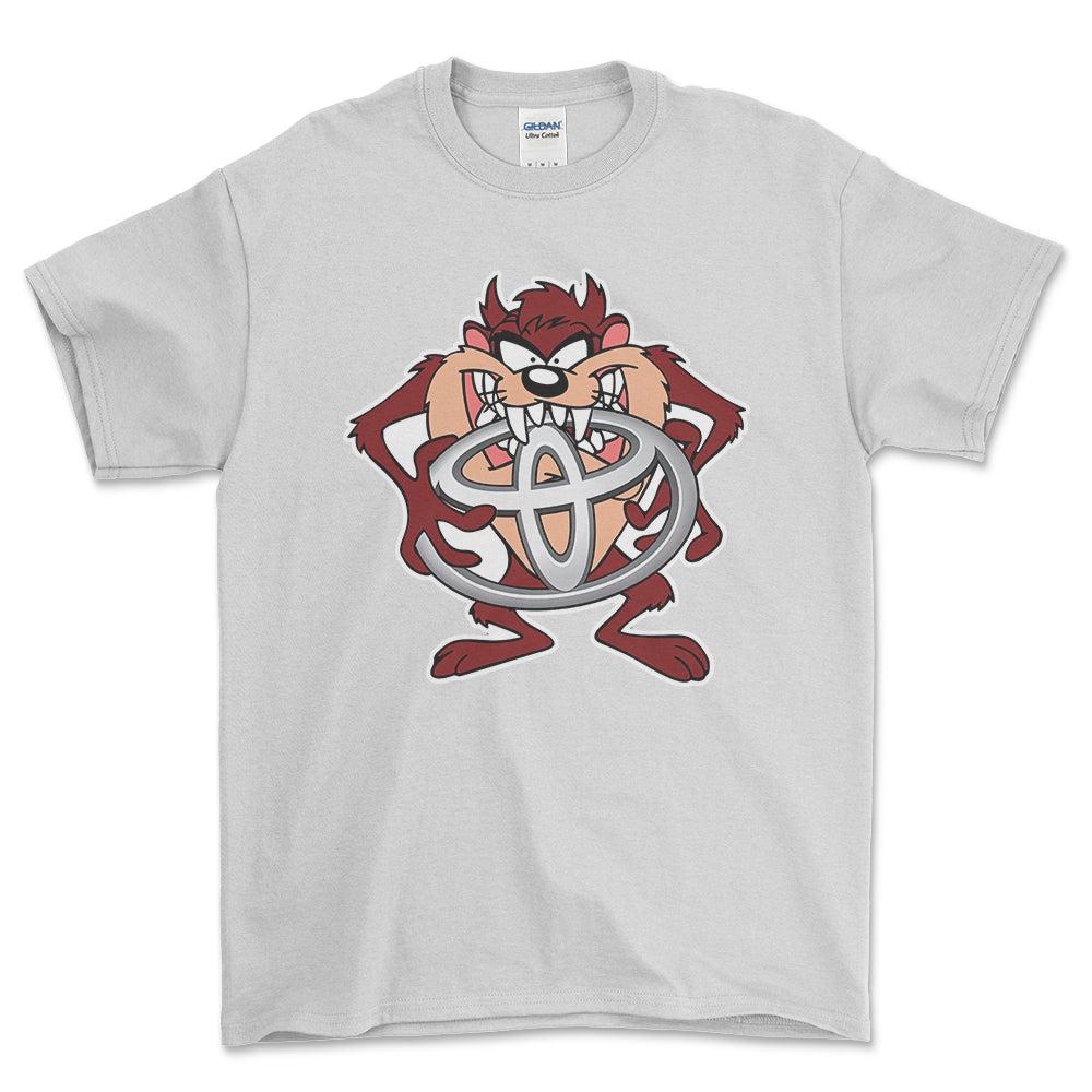 Toyota TAZ Unisex T-Shirt , Bomuld-Beklædning-Toyota-Hvid-S-Forside-Garage Culture Shop- garage - man cave - merchandise