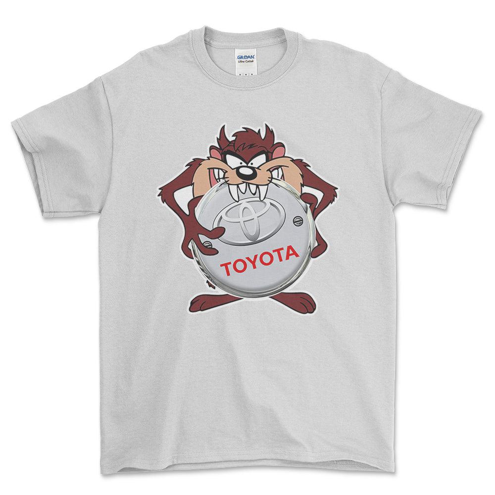 Toyota TAZ Unisex T-Shirt , Bomuld-Beklædning-Toyota-Hvid-S-Forside-Garage Culture Shop- garage - man cave - merchandise