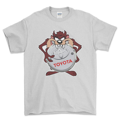 Toyota TAZ Unisex T-Shirt , Bomuld-Beklædning-Toyota-Hvid-S-Forside-Garage Culture Shop- garage - man cave - merchandise