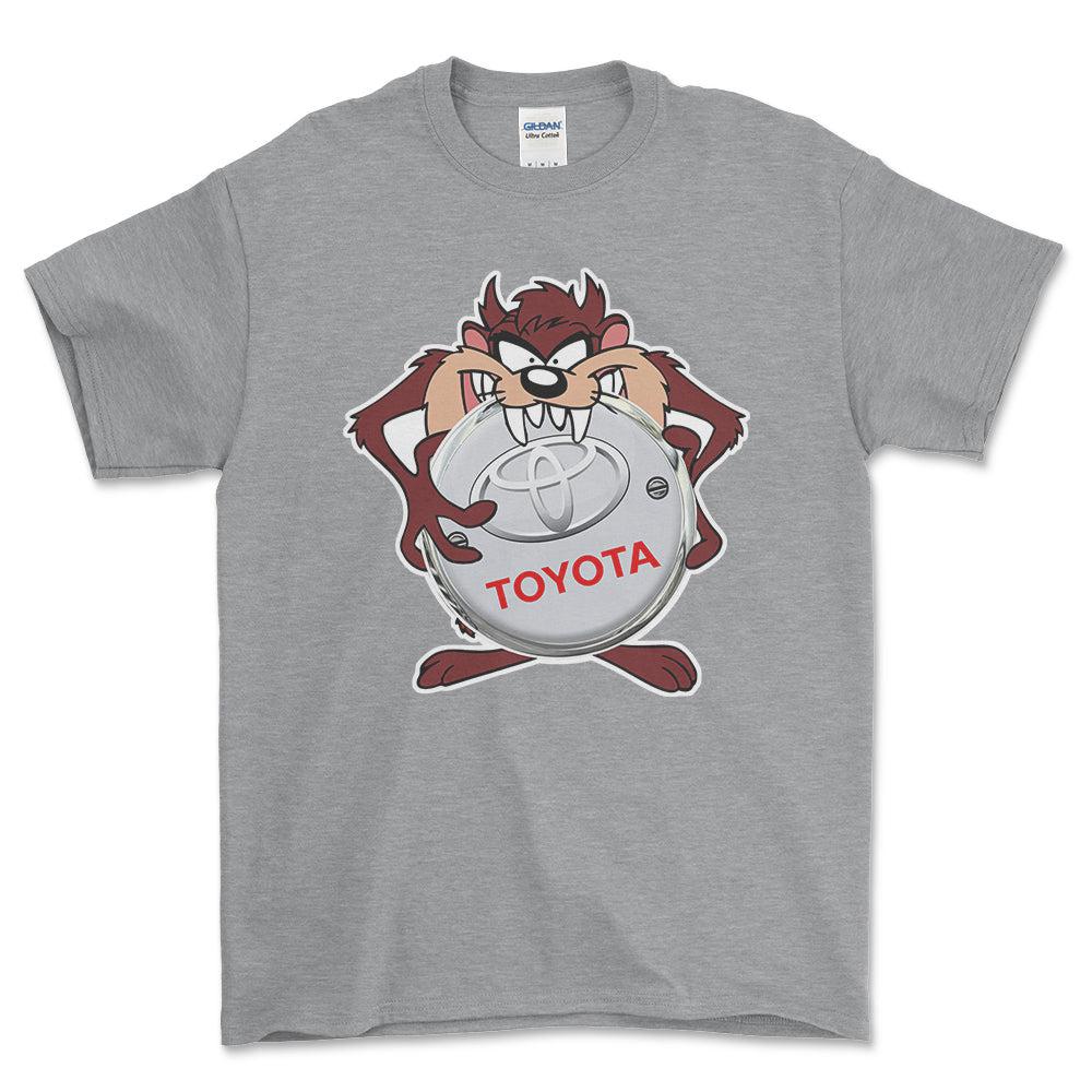 Toyota TAZ Unisex T-Shirt , Bomuld-Beklædning-Toyota-Grå Sport-S-Forside-Garage Culture Shop- garage - man cave - merchandise