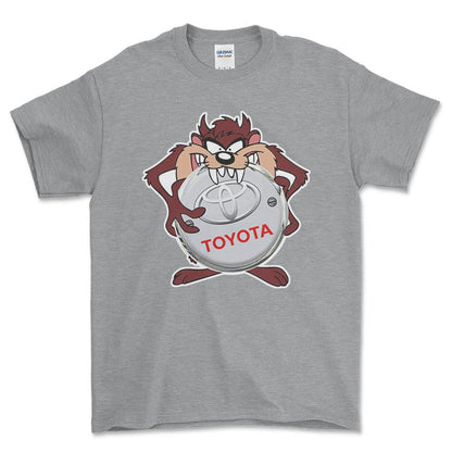 Toyota TAZ Unisex T-Shirt , Bomuld-Beklædning-Toyota-Grå Sport-S-Forside-Garage Culture Shop- garage - man cave - merchandise