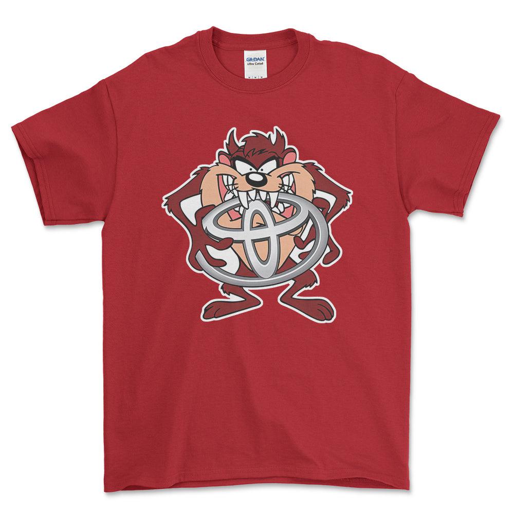 Toyota TAZ Unisex T-Shirt , Bomuld-Beklædning-Toyota-Rød-S-Forside-Garage Culture Shop- garage - man cave - merchandise