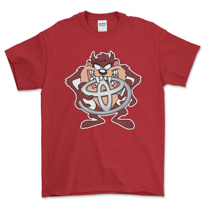 Toyota TAZ Unisex T-Shirt , Bomuld-Beklædning-Toyota-Rød-S-Forside-Garage Culture Shop- garage - man cave - merchandise