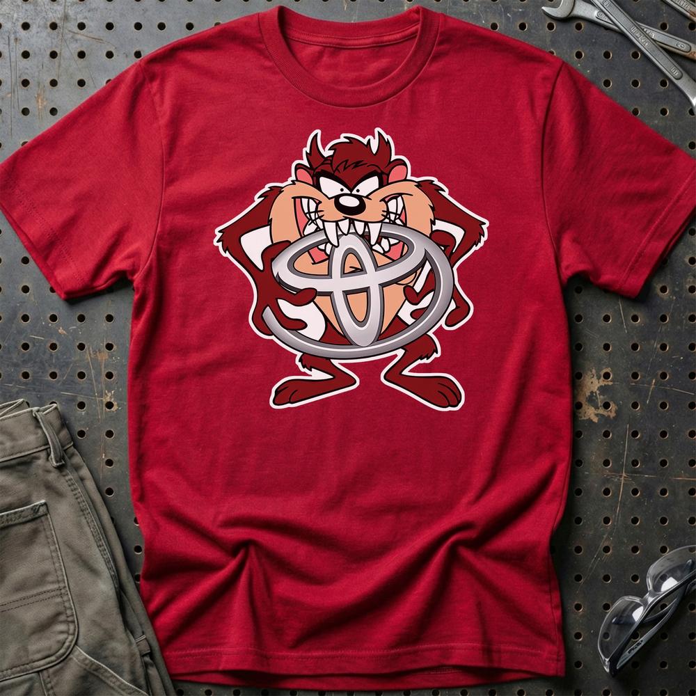 Toyota TAZ Unisex T-Shirt , Bomuld-Beklædning-Toyota-Rød-S-Garage Culture Shop- garage - man cave - merchandise