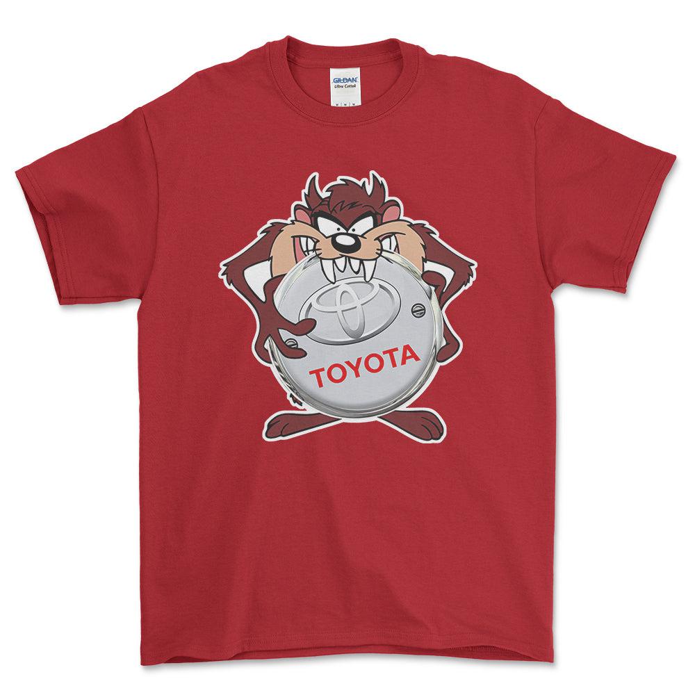 Toyota TAZ Unisex T-Shirt , Bomuld-Beklædning-Toyota-Rød-S-Forside-Garage Culture Shop- garage - man cave - merchandise