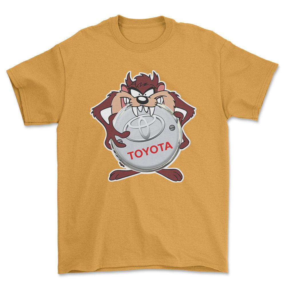 Toyota TAZ Unisex T-Shirt , Bomuld-Beklædning-Toyota-Guld-S-Forside-Garage Culture Shop- garage - man cave - merchandise