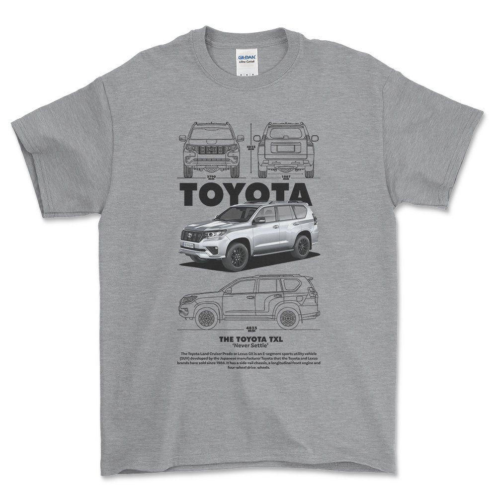Toyota TXL T-Shirt-Beklædning-Toyota-Grå Sport-S-Garage Culture Shop- garage - man cave - merchandise