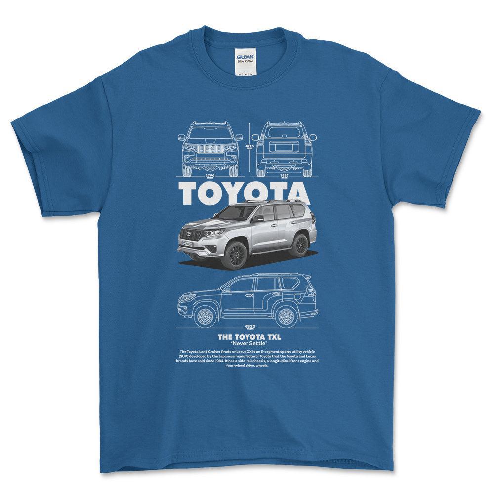 Toyota TXL T-Shirt-Beklædning-Toyota-Blå Royal-S-Garage Culture Shop- garage - man cave - merchandise