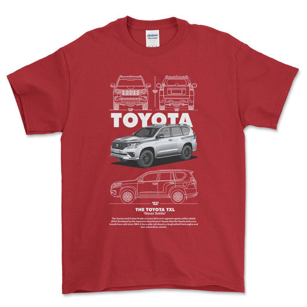 Toyota TXL - Unisex T-Shirt-Beklædning-Toyota-Rød-S-Forside-Garage Culture Shop- garage - man cave - merchandise