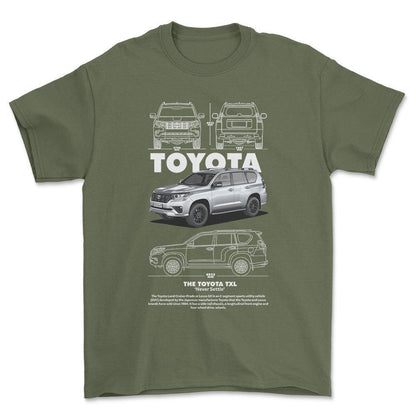Toyota TXL - Unisex T-Shirt-Beklædning-Toyota-Grøn Militær-S-Forside-Garage Culture Shop- garage - man cave - merchandise