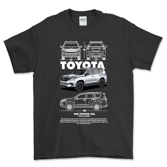 Toyota TXL - Unisex T-Shirt-Beklædning-Toyota-Sort-S-Forside-Garage Culture Shop- garage - man cave - merchandise