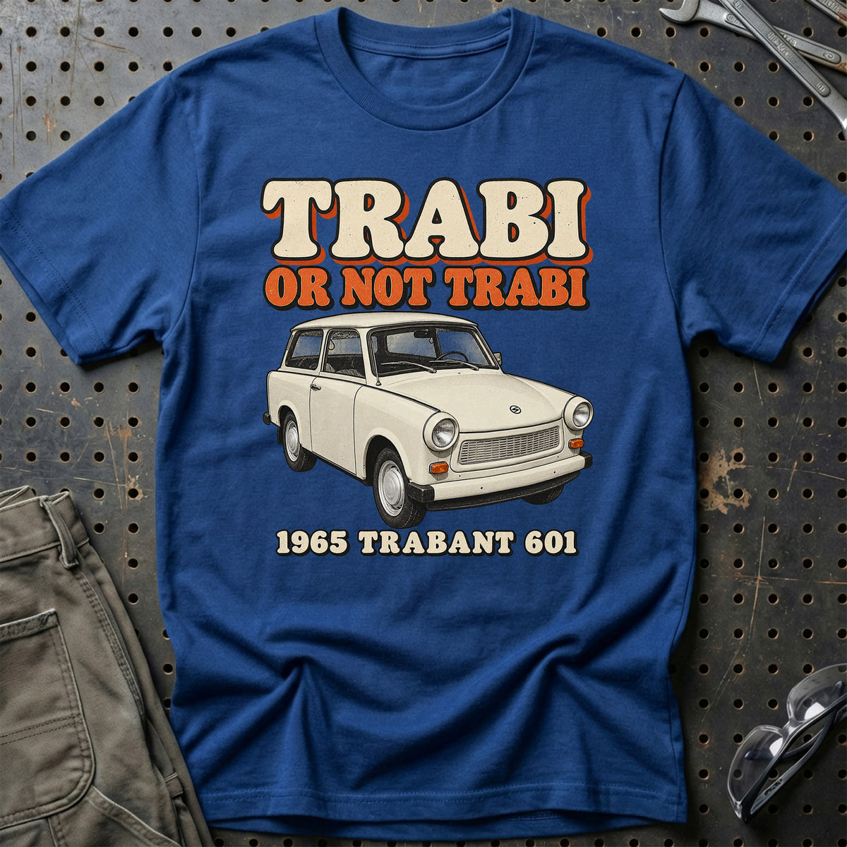 
Trabant 601 1965 – Trabi or Not Trabi T-Shirt – Blå Royal
