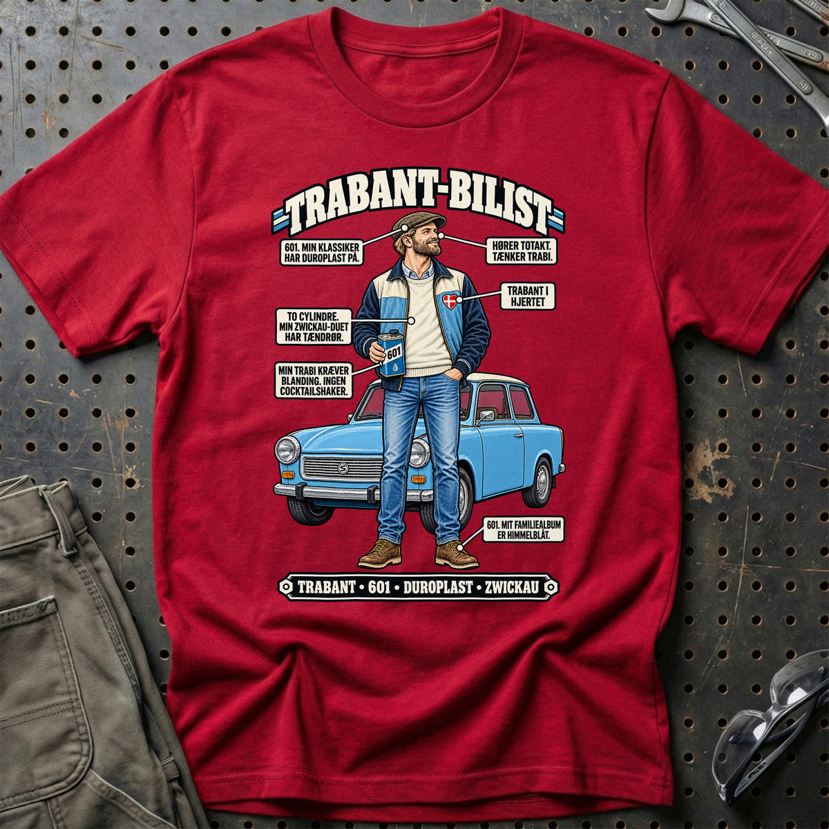 
Trabant-Bilist T-Shirt – Rød