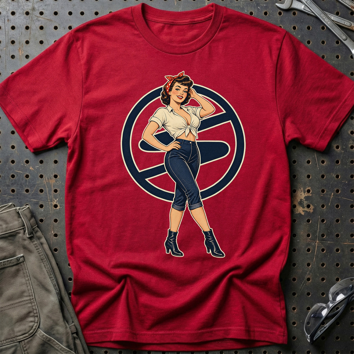 Trabant Retro Pinup T-Shirt-Beklædning-Trabant-Rød-S-Garage Culture Shop- garage - man cave - merchandise