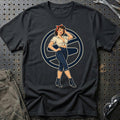 Trabant Retro Pinup T-Shirt-Beklædning-Trabant-Sort-S-Garage Culture Shop- garage - man cave - merchandise