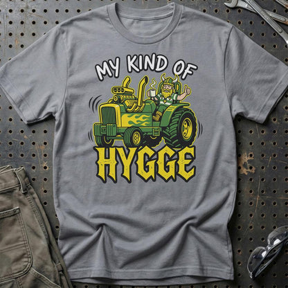 Tractor Pulling My Kind Of Hygge - Unisex T-Shirt , Bomuld-Beklædning-Garage Culture-Grå Sport-S-Garage Culture Shop- garage - man cave - merchandise
