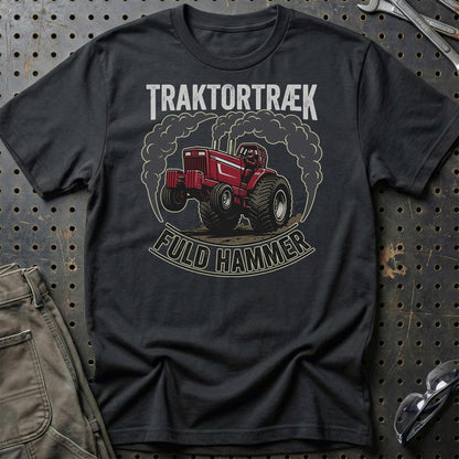 Traktortræk Fuld Hammer - Unisex T-Shirt , Bomuld-Beklædning-Garage Culture-Sort-S-Garage Culture Shop- garage - man cave - merchandise