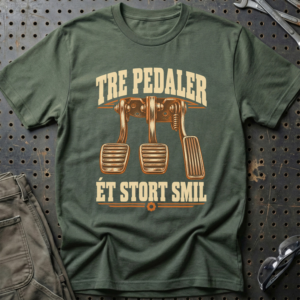 
Produktbillede af Tre pedaler – Ét stort smil T-Shirt