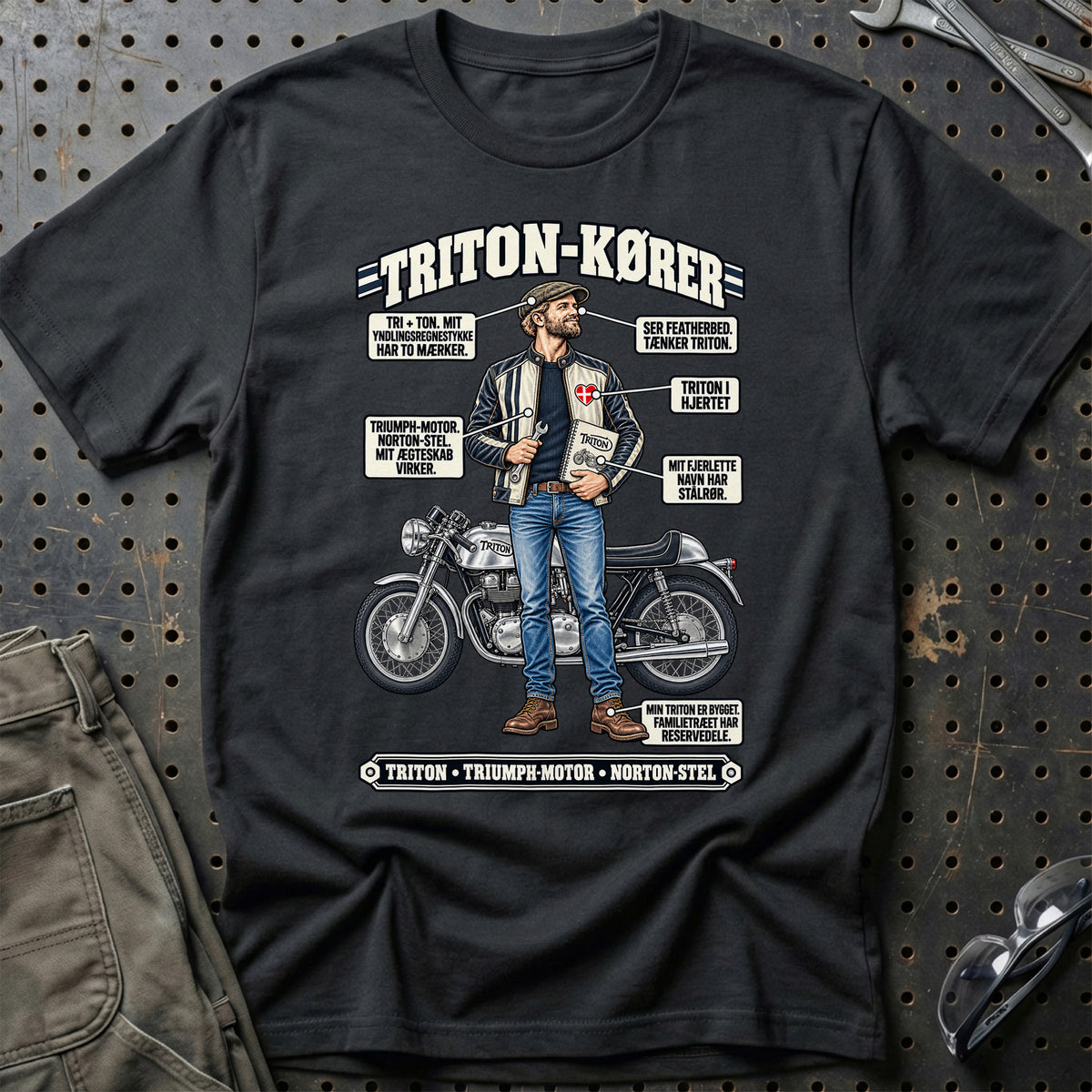 
Triton-Kører T-Shirt – Sort