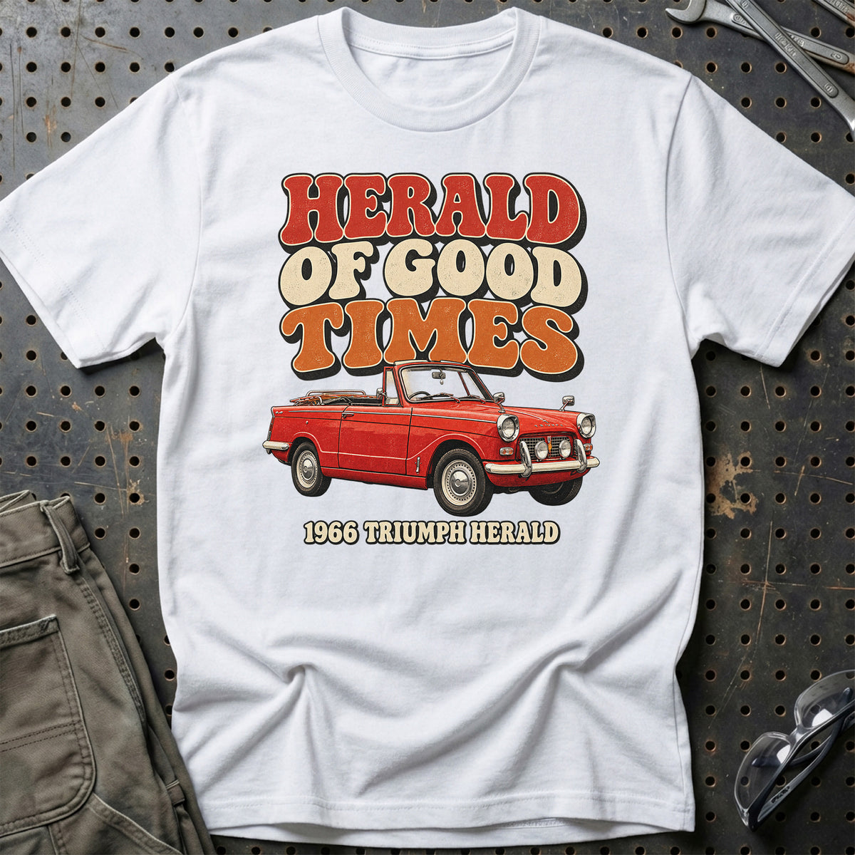 
Triumph Herald 1966 – Herald of Good Times T-Shirt – Hvid