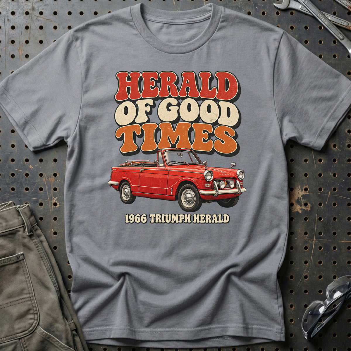 
Triumph Herald 1966 – Herald of Good Times T-Shirt – Grå Sport
