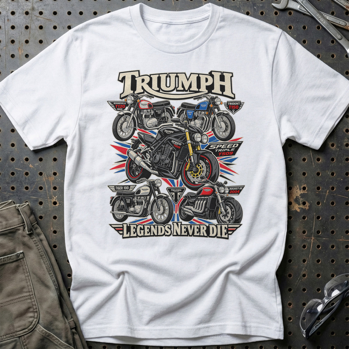 
Produktbillede af Triumph Legends Never Die T-Shirt