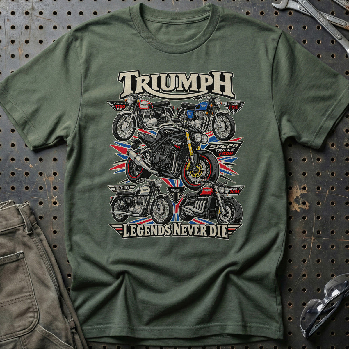 
Produktbillede af Triumph Legends Never Die T-Shirt