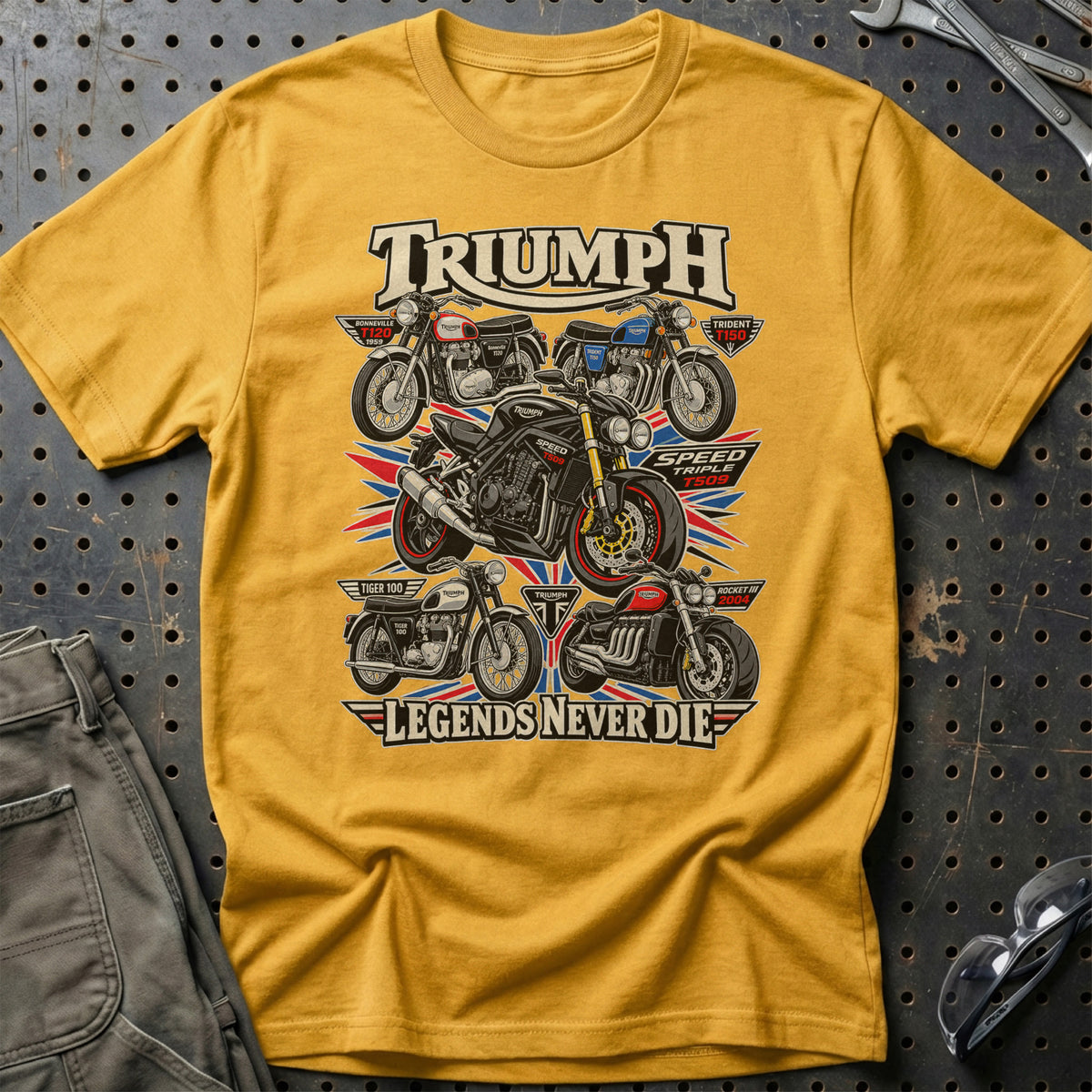 
Produktbillede af Triumph Legends Never Die T-Shirt