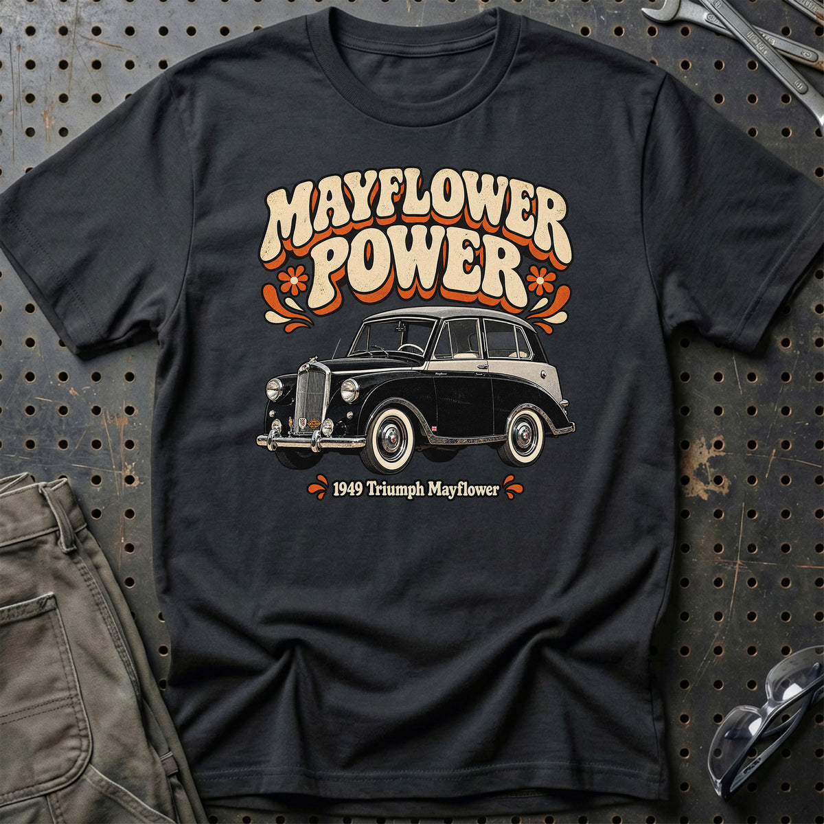 
Triumph Mayflower 1949 – Mayflower Power T-Shirt – Sort