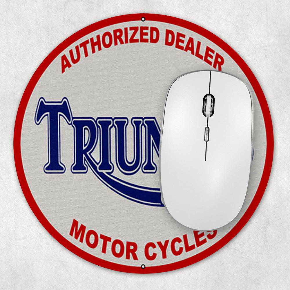 Triumph Motor Cycles, Runde Skilte , Musemåtte Rundt , Kop Underlag, Underlagssæt-Runde Skilte-Triumph-Garage Culture Shop- garage - man cave - merchandise
