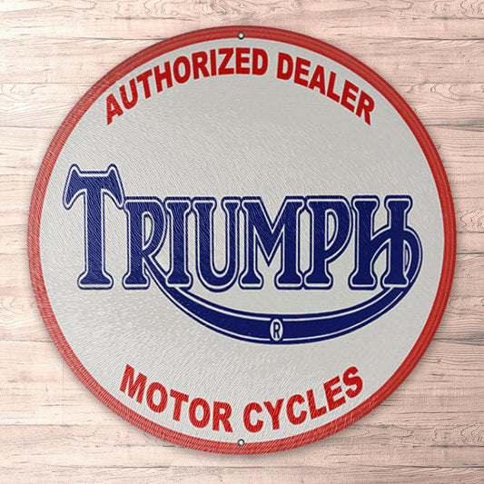 Triumph Motor Cycles, Runde Skilte , Musemåtte Rundt , Kop Underlag, Underlagssæt-Runde Skilte-Triumph-Garage Culture Shop- garage - man cave - merchandise