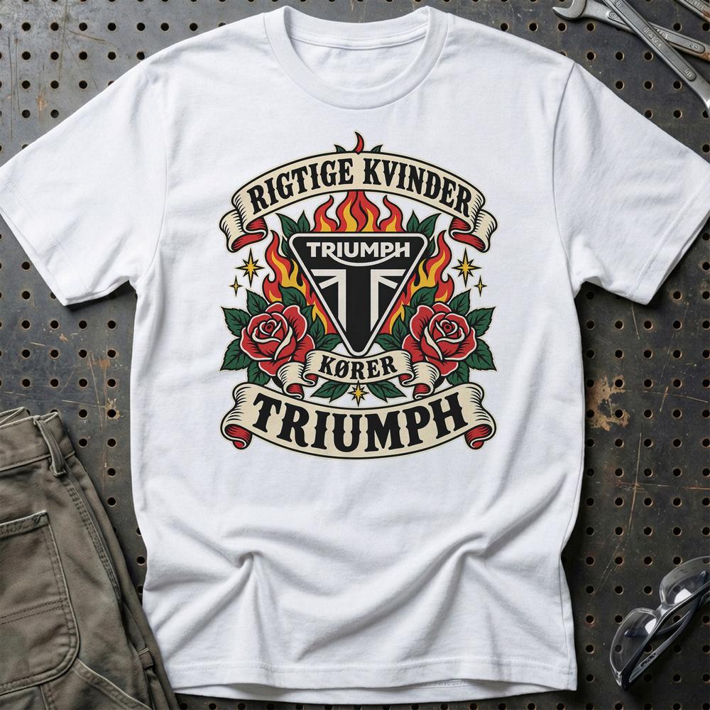 
Produktbillede af Triumph Rigtige Kvinder Kører – Roser og Flammer T-Shirt