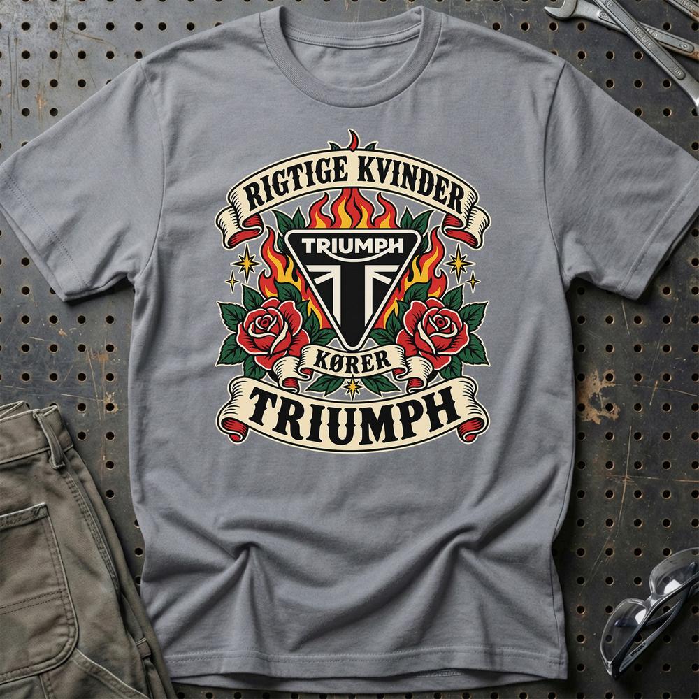 
Produktbillede af Triumph Rigtige Kvinder Kører – Roser og Flammer T-Shirt